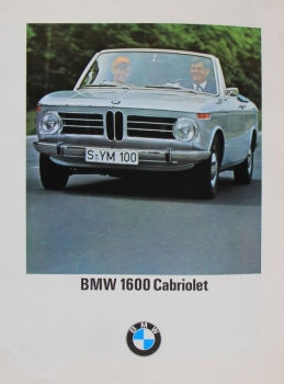 BMW 1600 Convertible Modelprogram 1969 Carbrochure (8603)